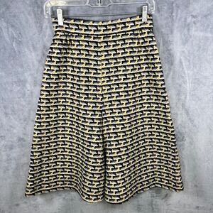 Valentino Spa Wool‎ Culottes Wide Leg High Waist Tweed Print Pagina Shorts